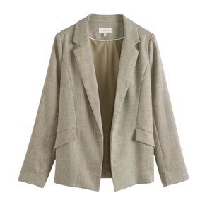 Skies Are Blue Leanne Olive Open Front Blazer